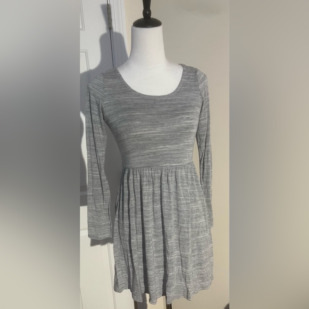 ✨Full Tilt Gray Long Sleeve Skater Dress - Size XS ✨